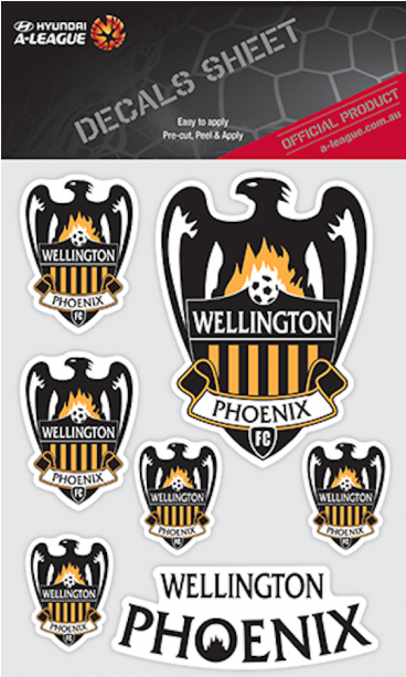 Wellington Phoenix A-league Uv Car Decals 7 Stickers - Western Sydney Wanderers Fc V Wellington Phoenix Clipart (570x612), Png Download