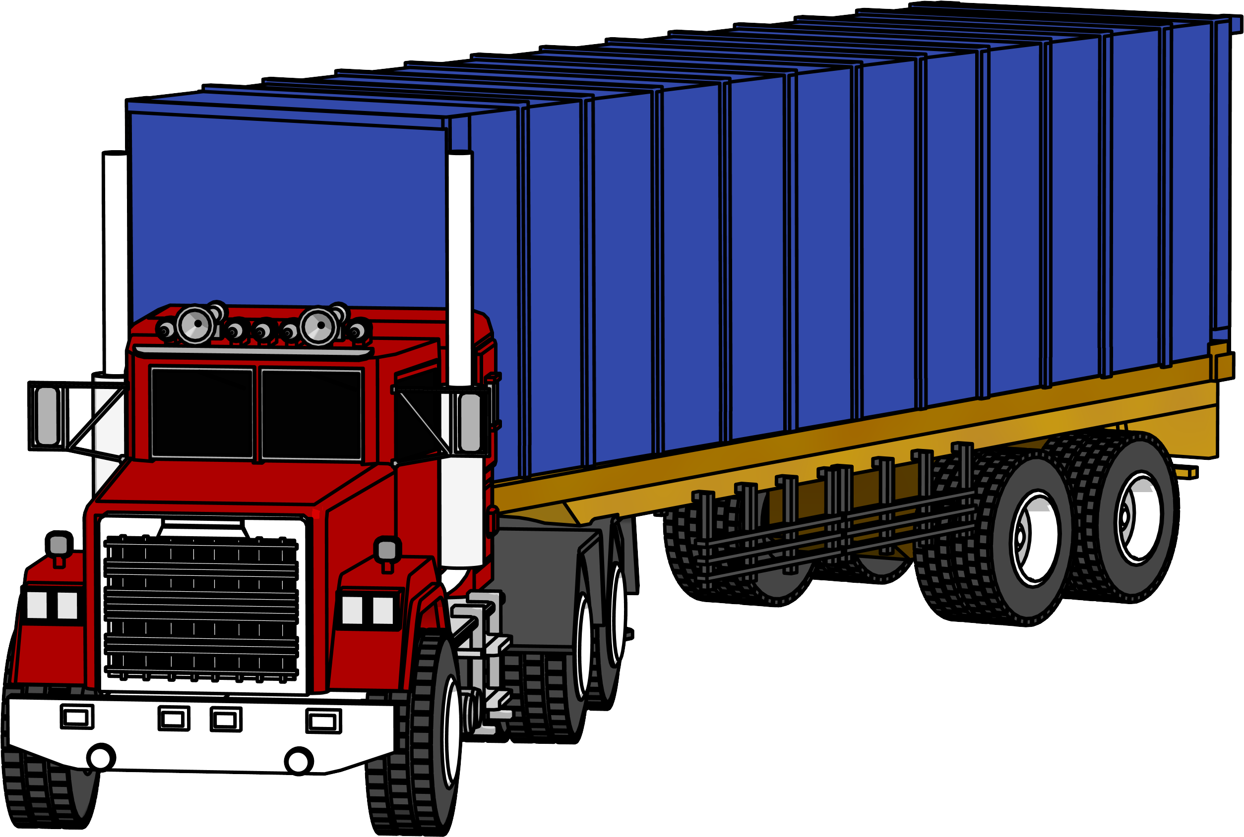 Industrial Truck Big Truck Clipart Png Image - Big Truck Clipart Transparent Png (2628x1848), Png Download