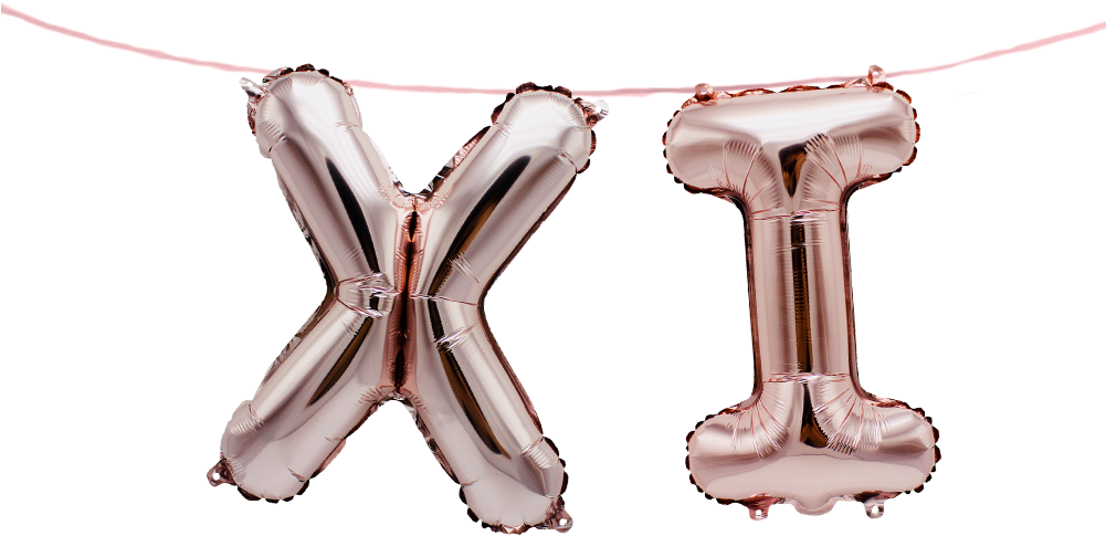 Xi Greek Alphabet Balloon Banner Set Fraternity Sorority - Chocolate Clipart (1001x485), Png Download