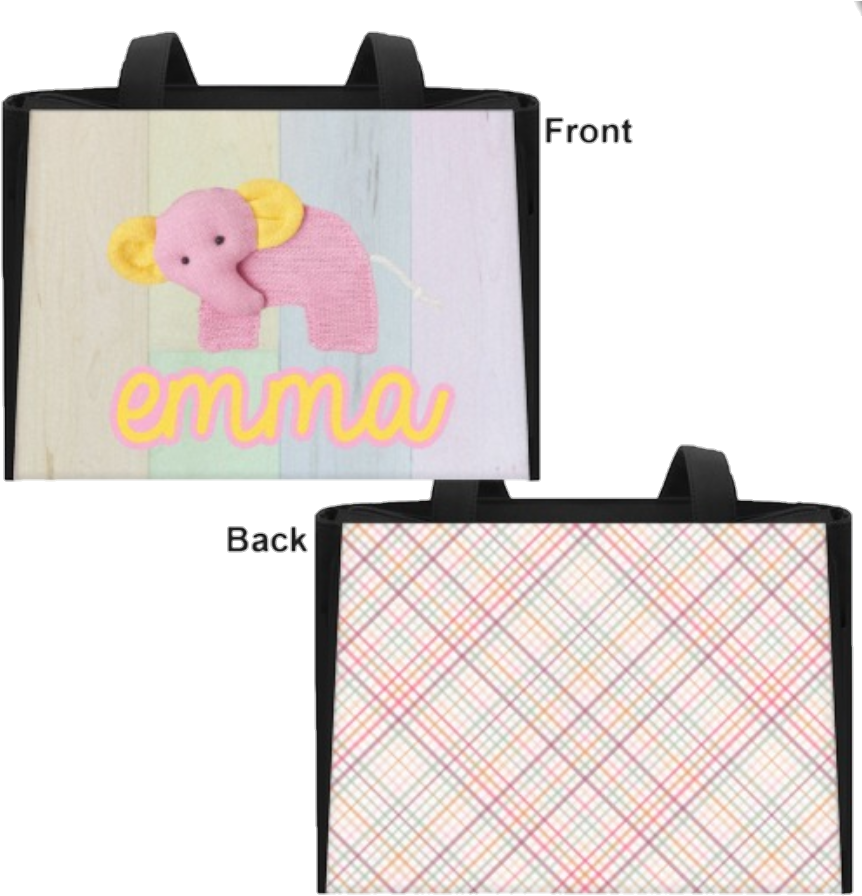 Pink Elephant Diaper Bag - African Elephant Clipart (888x933), Png Download