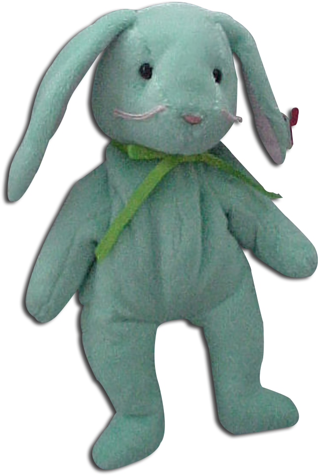 Ty Beanie Baby Hippity The Mint Green Bunny Rabbit - Stuffed Toy Clipart (706x1000), Png Download