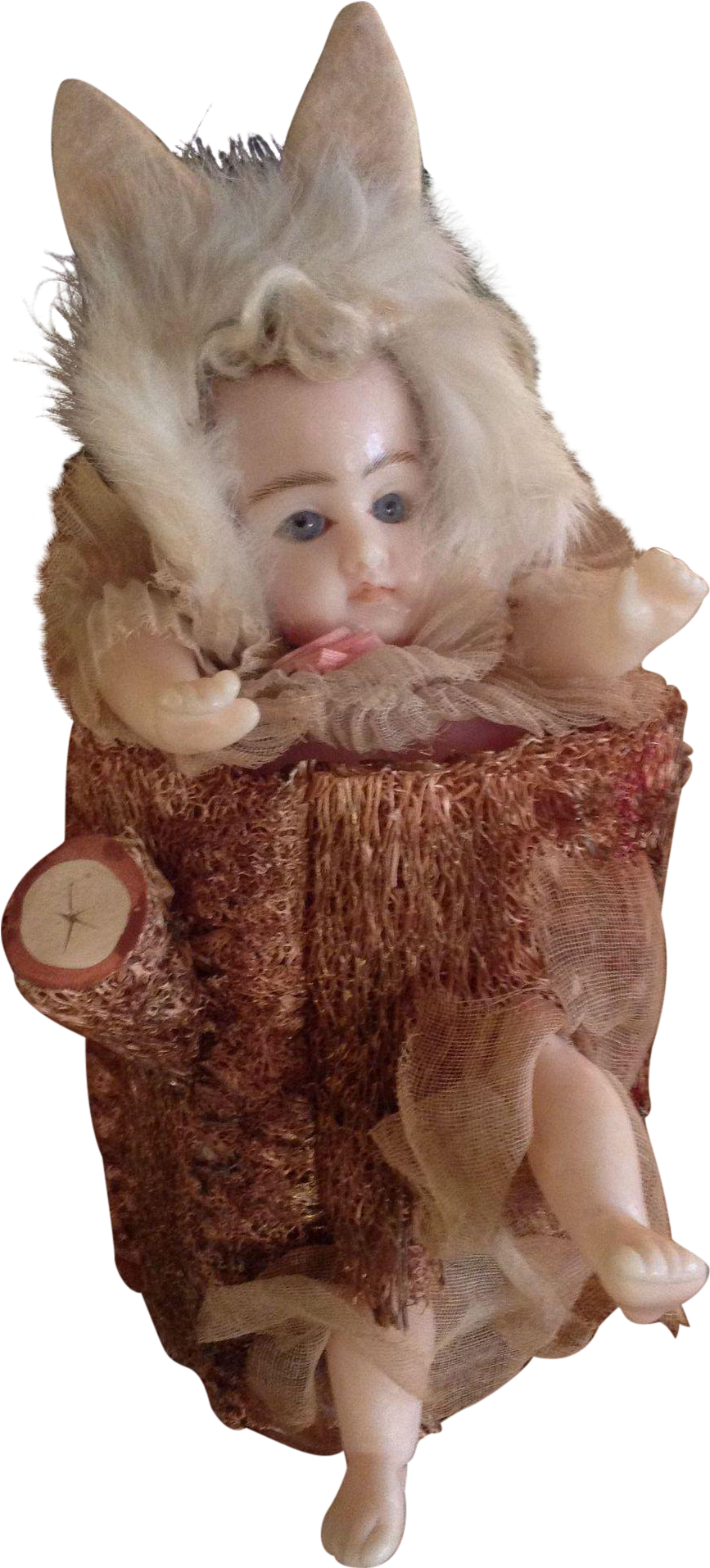 Wonderful Vintage Early 1900's Wax Baby Bunny Easter - Toddler Clipart (1913x1913), Png Download