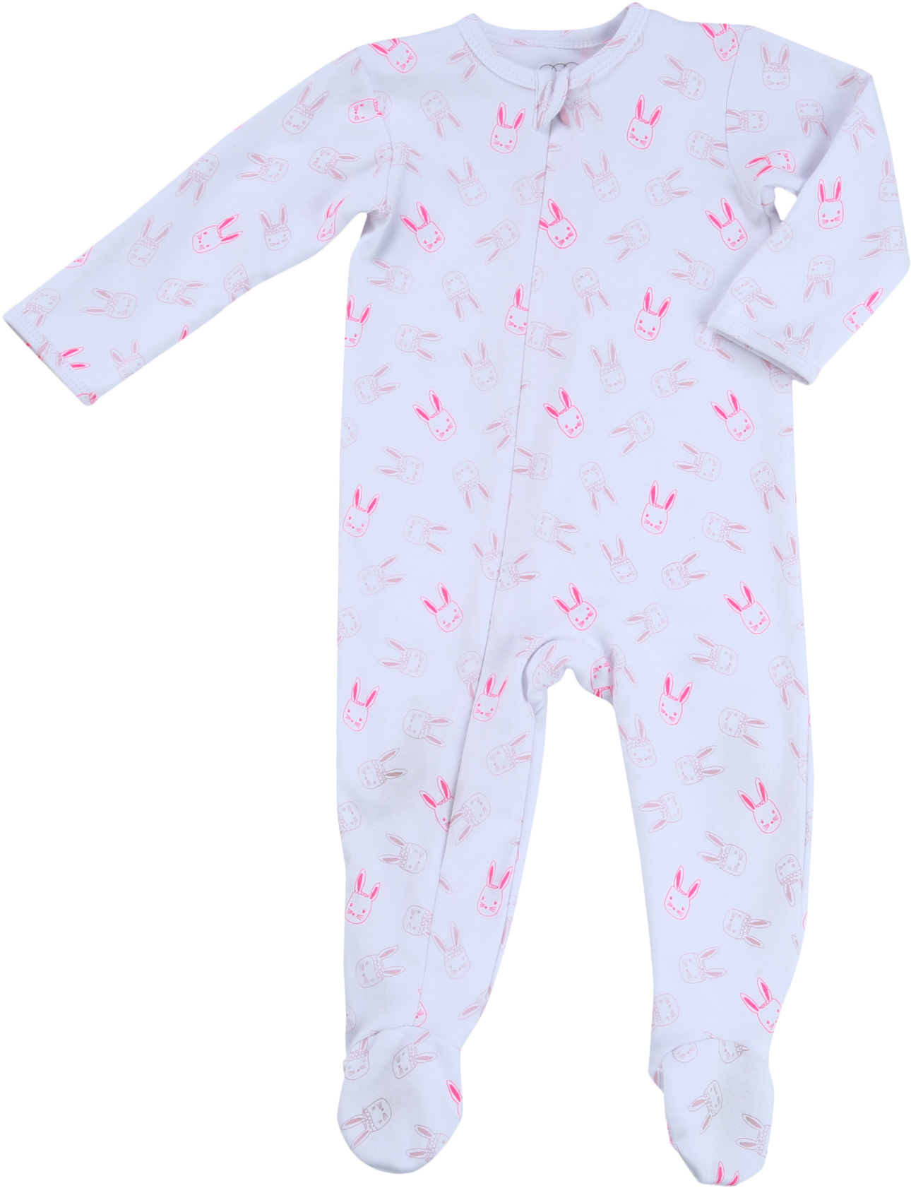 Egg Baby Bunny Print Zipper Footie Baby Clothing Gifts - One-piece Garment Clipart (2048x2048), Png Download