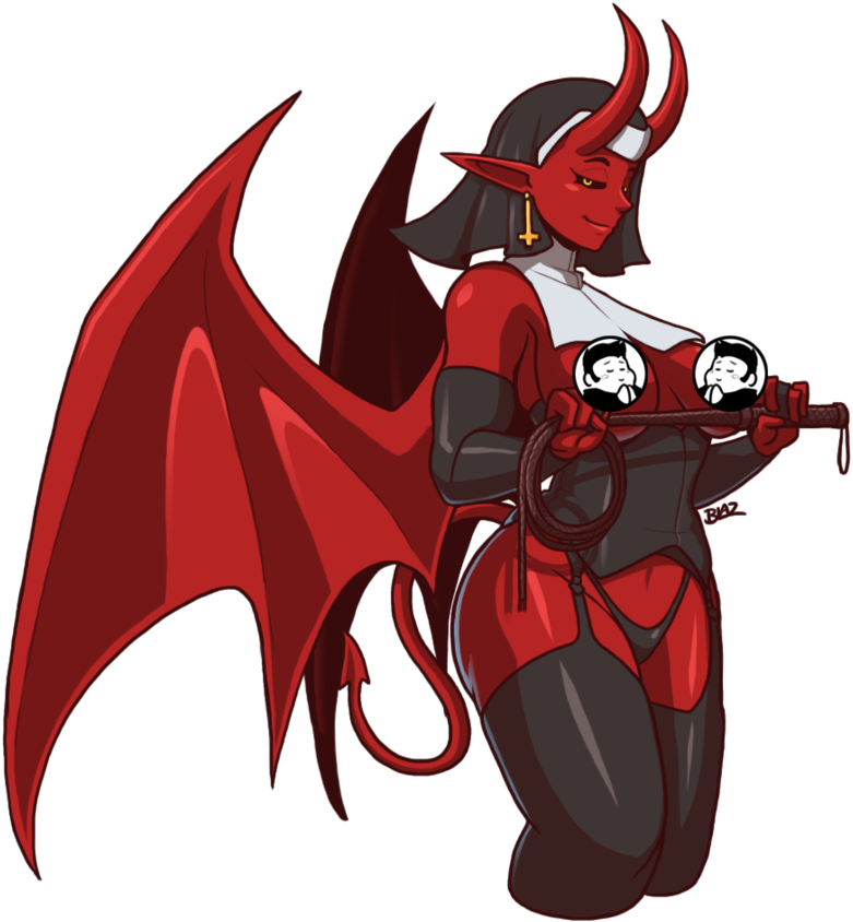 Demon Drawing Nun - Demonic Nun Sexy Drawing Clipart (894x894), Png Download