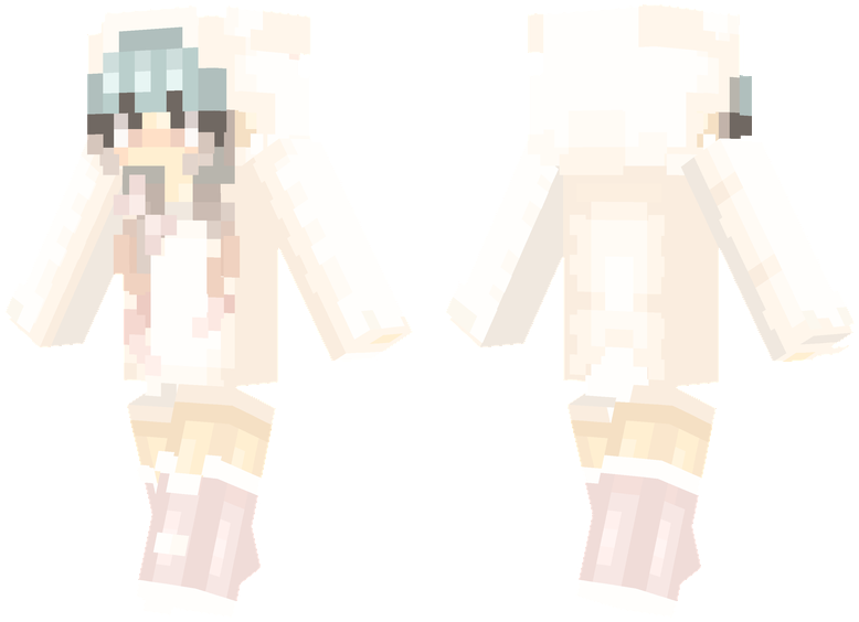 Baby Bunny - Pink Boy Minecraft Skins Clipart (804x576), Png Download