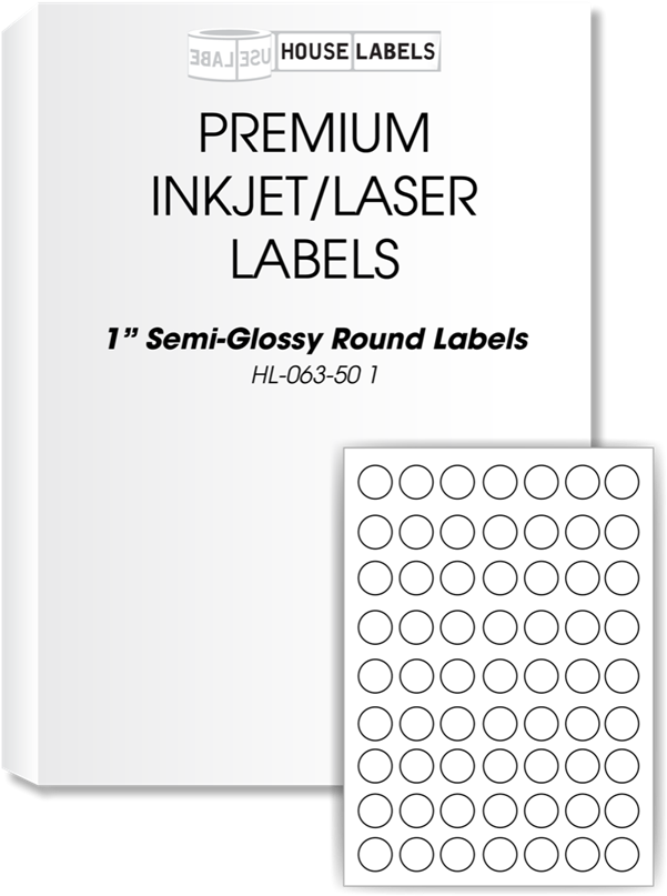 Picture Of Houselabels Brand, Round Dots 1" 100 Sheets - Label Clipart (680x870), Png Download