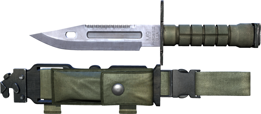 7 M9 Bayonet Knife Pack 2x Models Royalty-free 3d Model - Bowie Knife Clipart (907x396), Png Download