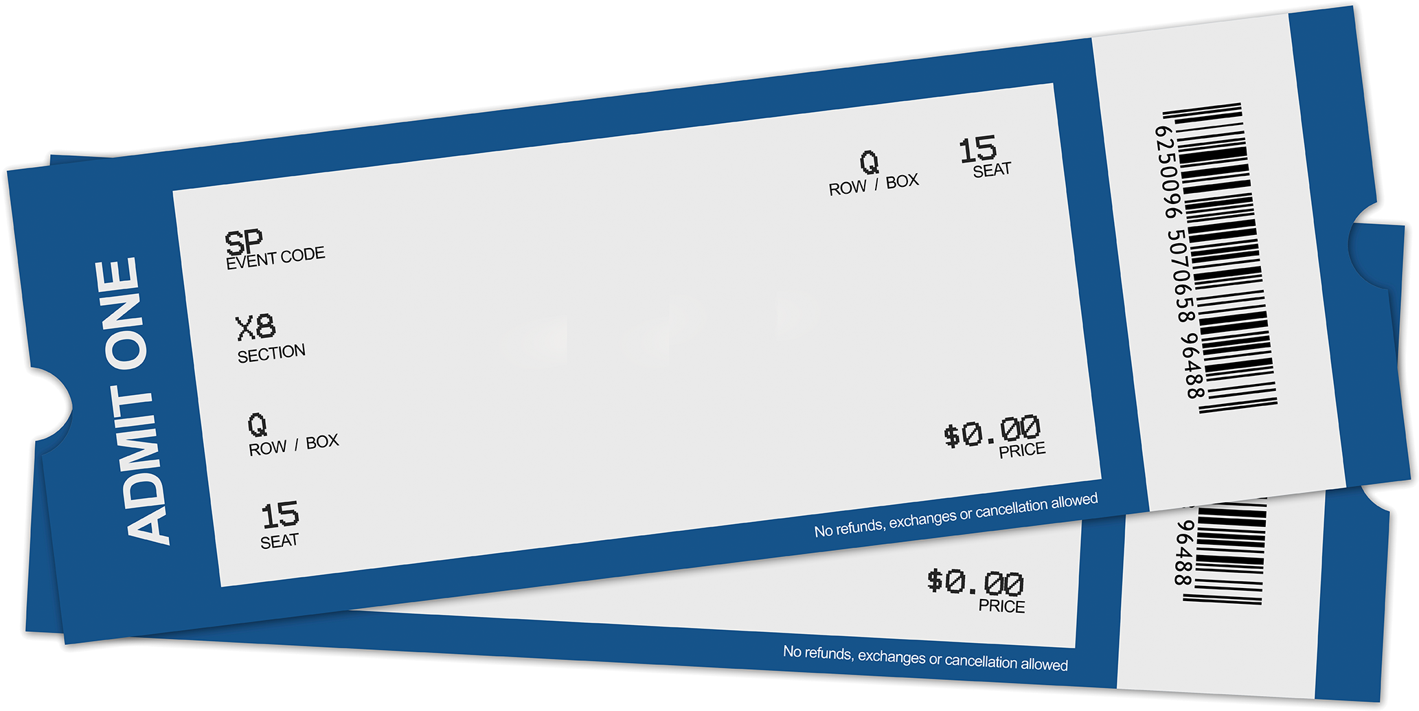 Blank Ticket Clipart - Concert Tickets - Png Download (2160x1440), Png Download