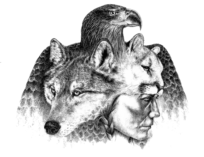 Native Sketches Clipart (700x534), Png Download