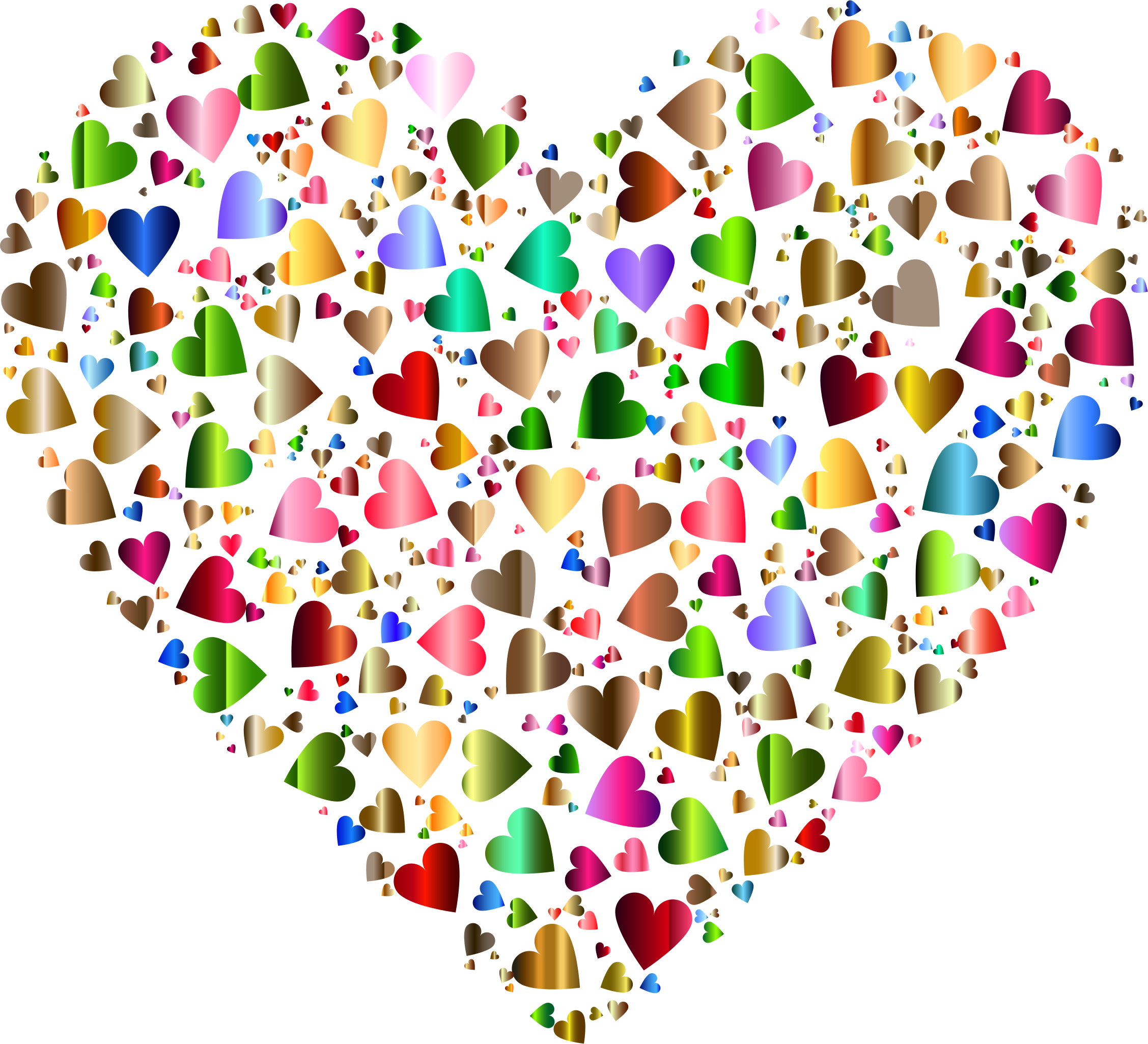 This Free Icons Png Design Of Chaotic Colorful Heart Clipart (2255x2050), Png Download