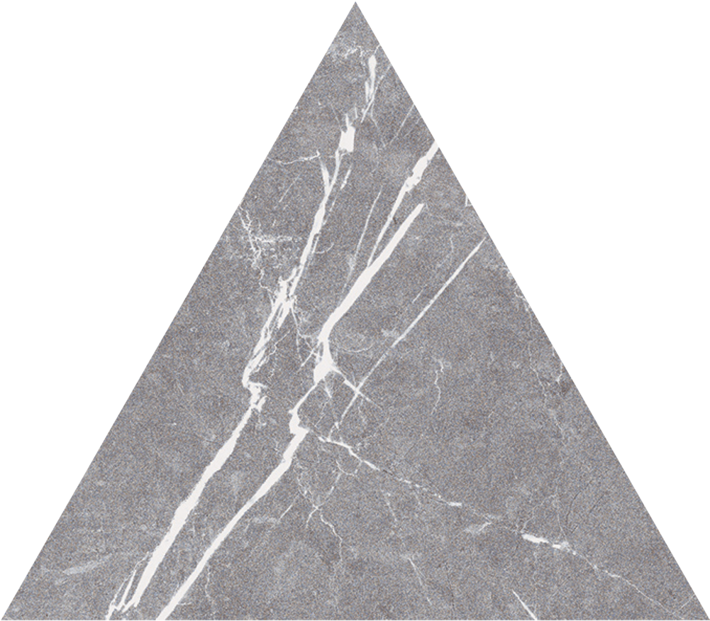 Mandra Light Grey Triangle Polished/ Natural Vt2555/ - Rule 30 Clipart (1001x875), Png Download