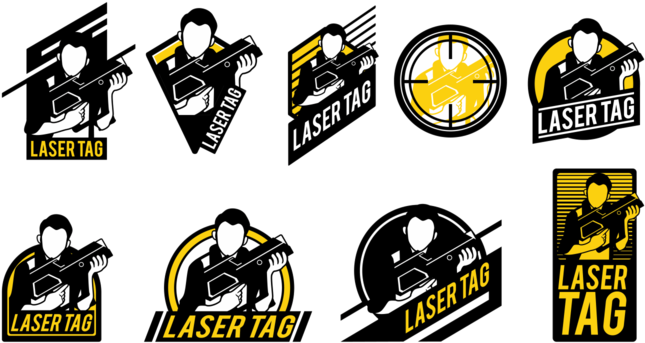 Laser Tag Vector Labels - Laser Tag Vector Clipart (700x490), Png Download