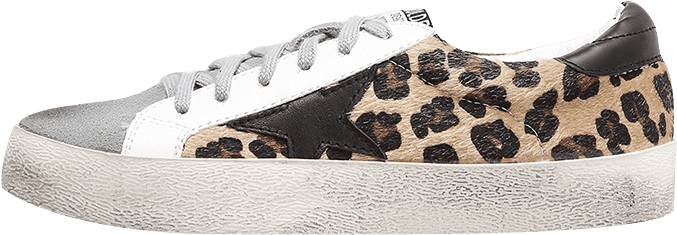 Wholesale Leopard Print Star Color Block Skate Shoes - Slip-on Shoe Clipart (700x931), Png Download