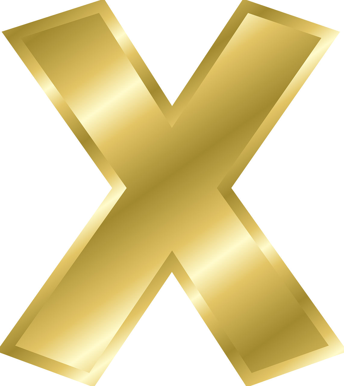 Letter X Capital Letter Alphabet Png Image - Gold Letter X Png Clipart (1142x1280), Png Download