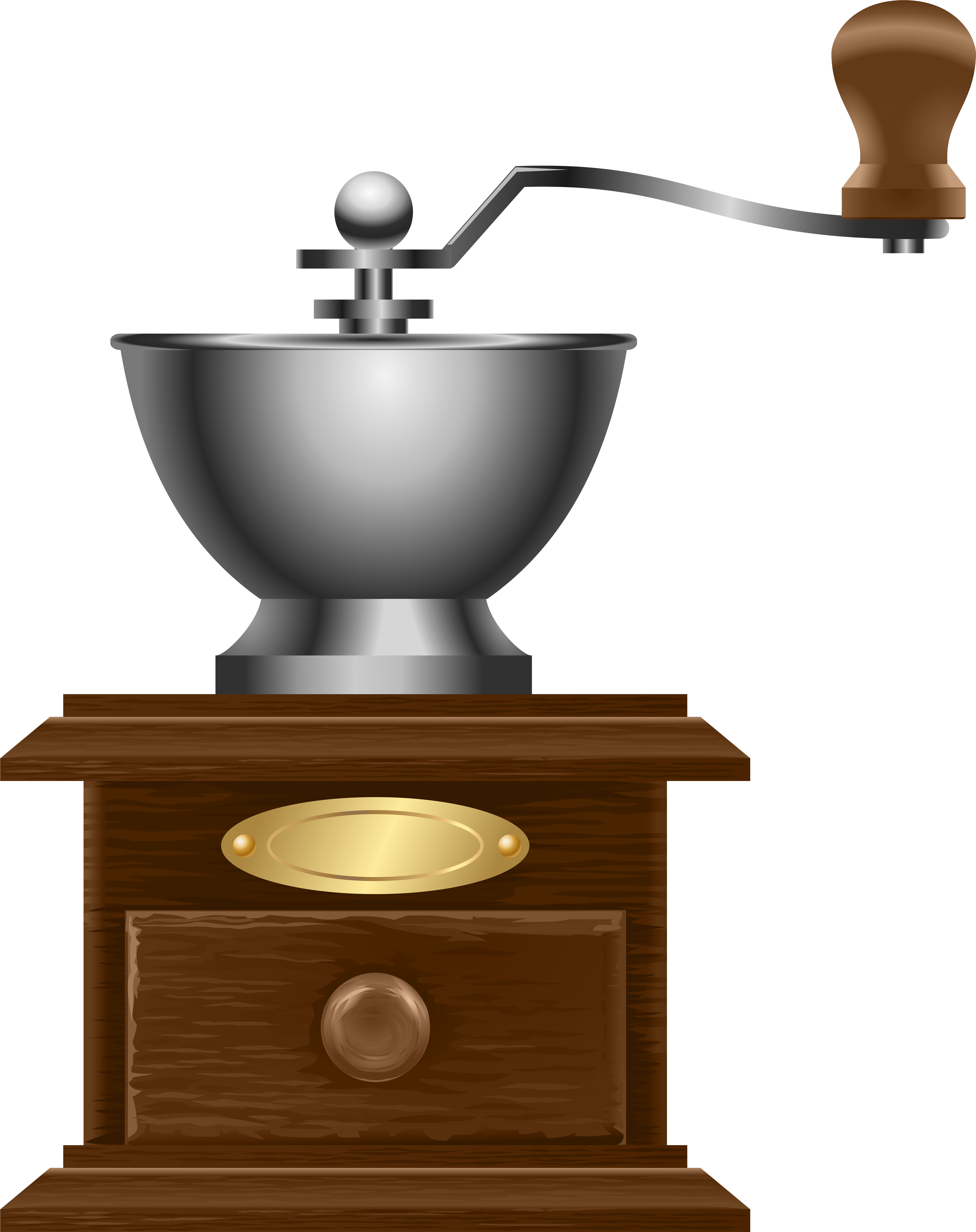 Vintage Coffee Mill Transparent Png Clip Art (6334x8000), Png Download