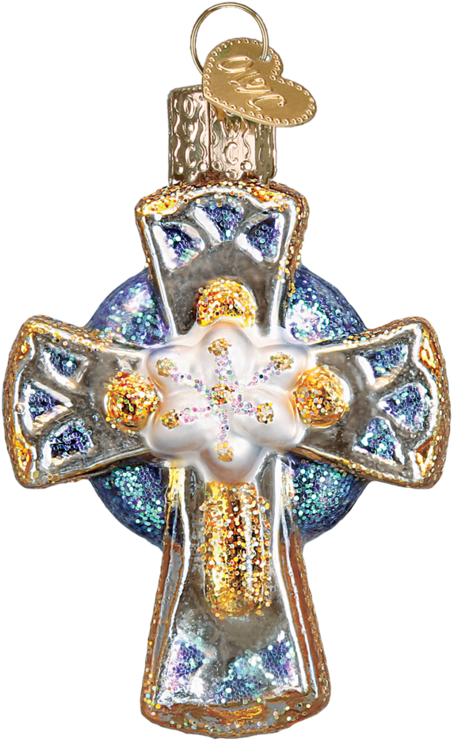 Old World Christmas Just Married Fine White Limo Christmas - Cross Clipart (452x740), Png Download