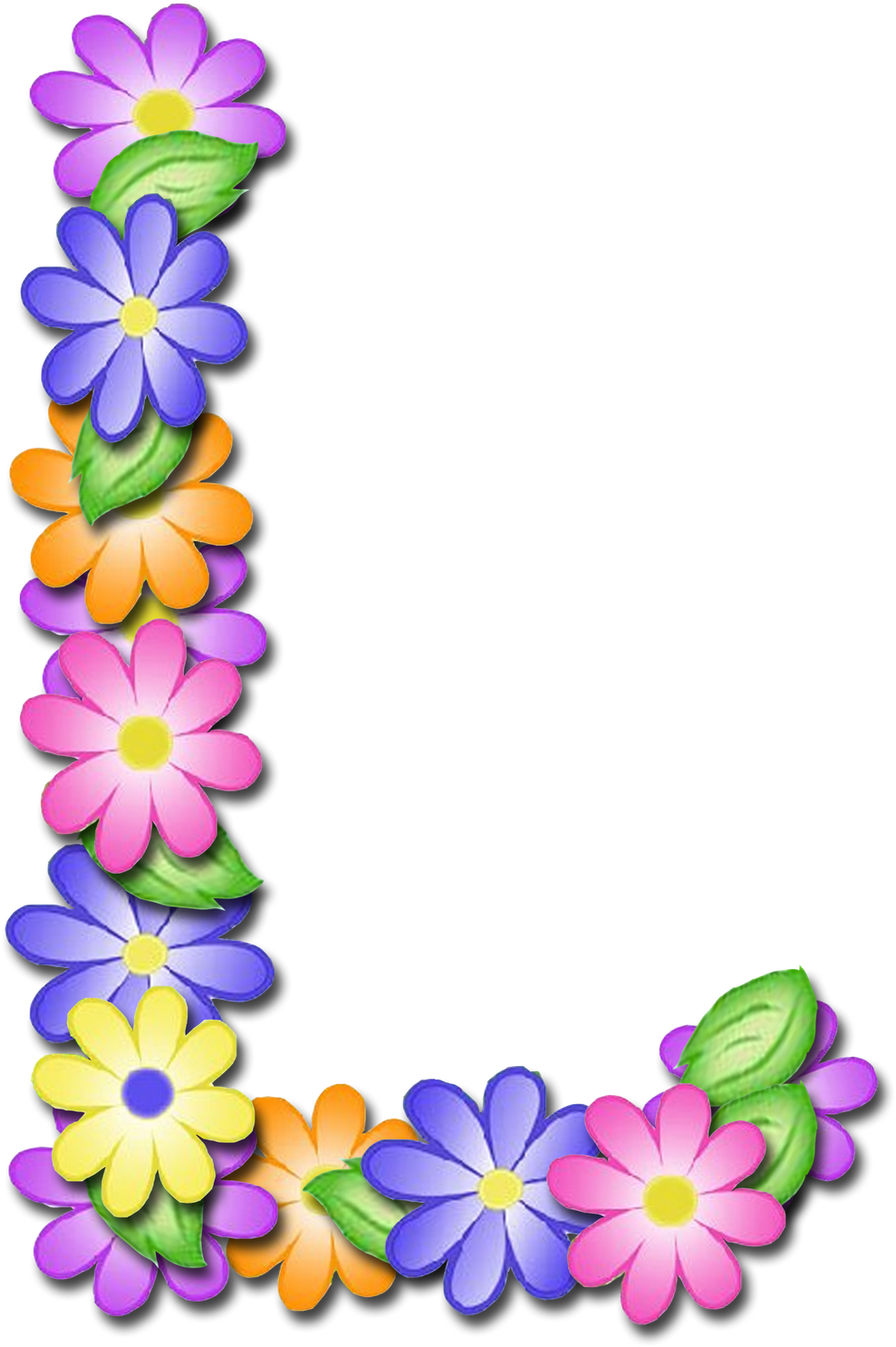 Letra L Em Png - Alfabeto De Primavera Png Clipart (1600x1546), Png Download
