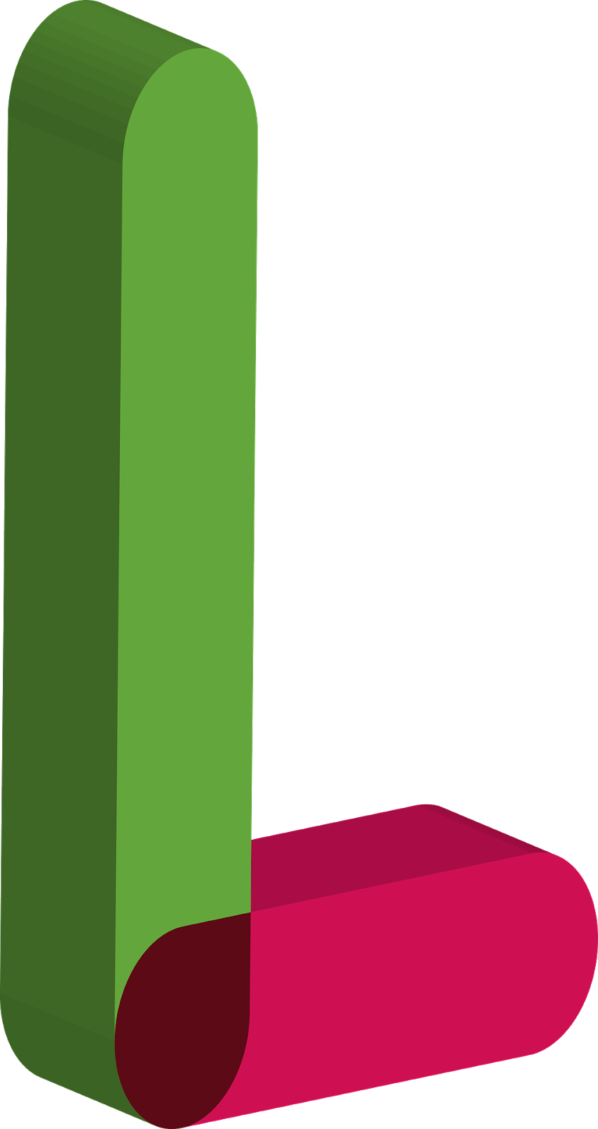 Descarga Muchos Libros De Diferentes Escritores Cuyo - Letter L 3d Png Clipart (848x1600), Png Download