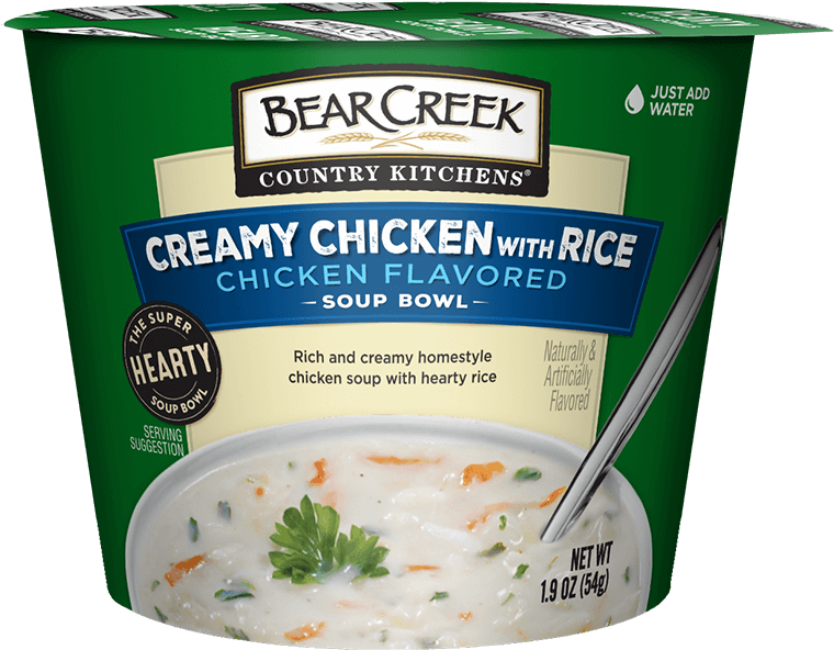 Creamy Chicken With Rice Soup Bowl - Bear Creek Soup Cup Clipart (900x900), Png Download