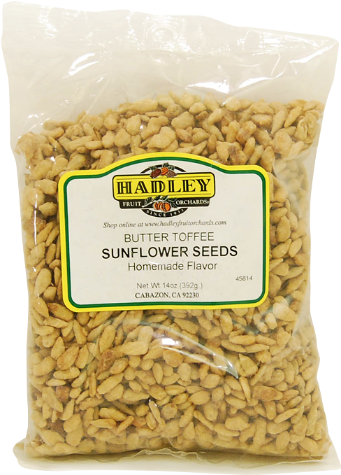 Butter Toffee Sunflower Seeds - Hadley Fruit Orchards Clipart (488x679), Png Download