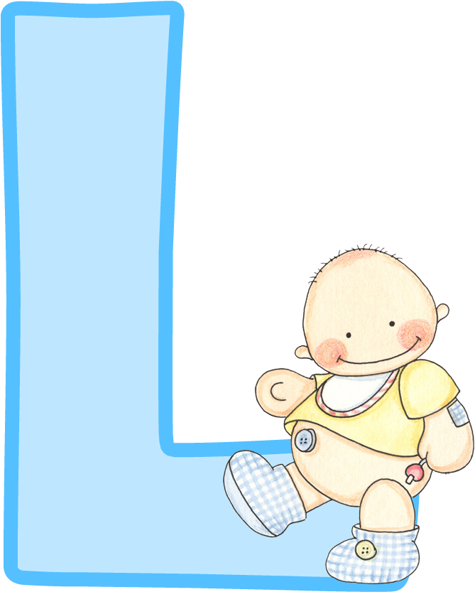 Alfabeto Con Lindo Beb - Baby Shower Niño Clipart (900x1011), Png Download