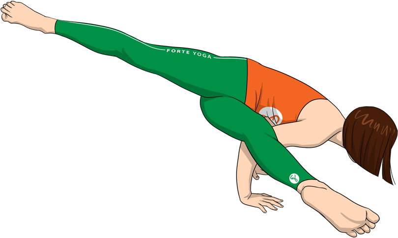 Yoga Poses Png , Png Download - Split Leg Yoga Arm Balance Clipart (810x485), Png Download