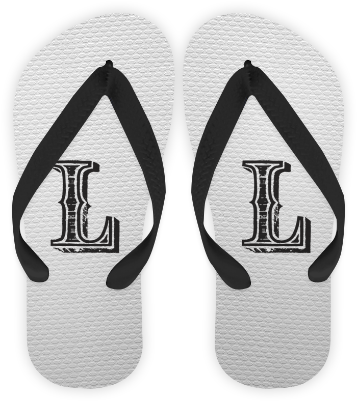 Chinelo Monograma L - Design Clipart (800x800), Png Download