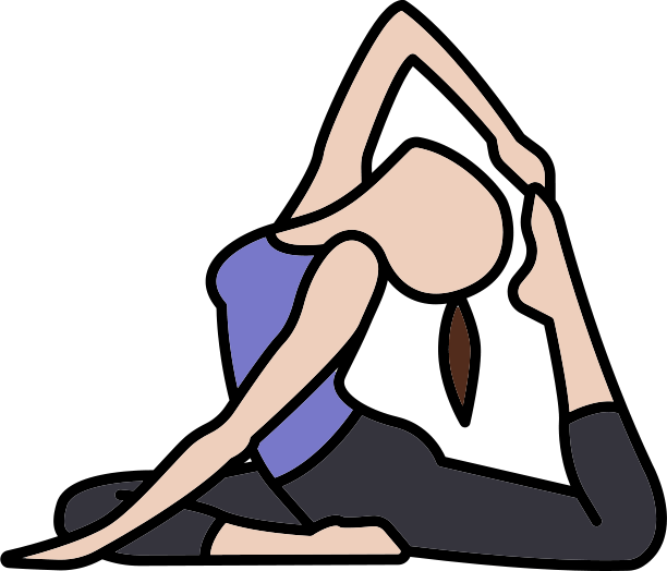 Intermediate Poses Asanas With Its Benefits Sanskrit - Pilates Icon Clipart (612x524), Png Download