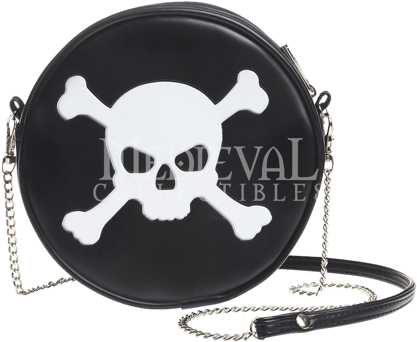 Black Handbag With Pink Skull , Png Download - Handbag Clipart (831x680), Png Download