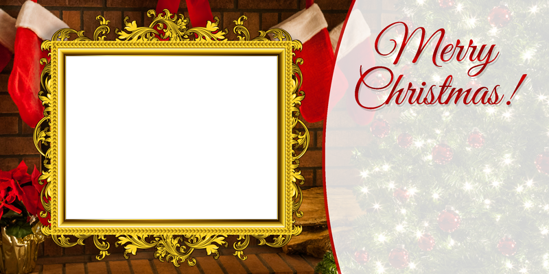 Drs Christmas Card Template Cutout 3 - Christmas Card Template Png Clipart (800x400), Png Download