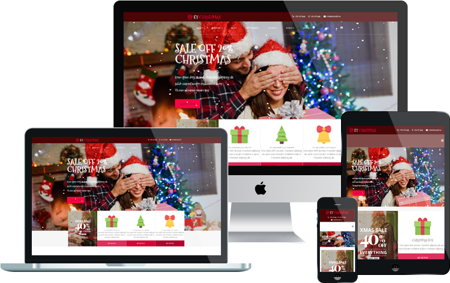 Et Christmas Free Responsive Joomla Template - Woocommerce Wordpress Theme Free Clipart (1000x750), Png Download