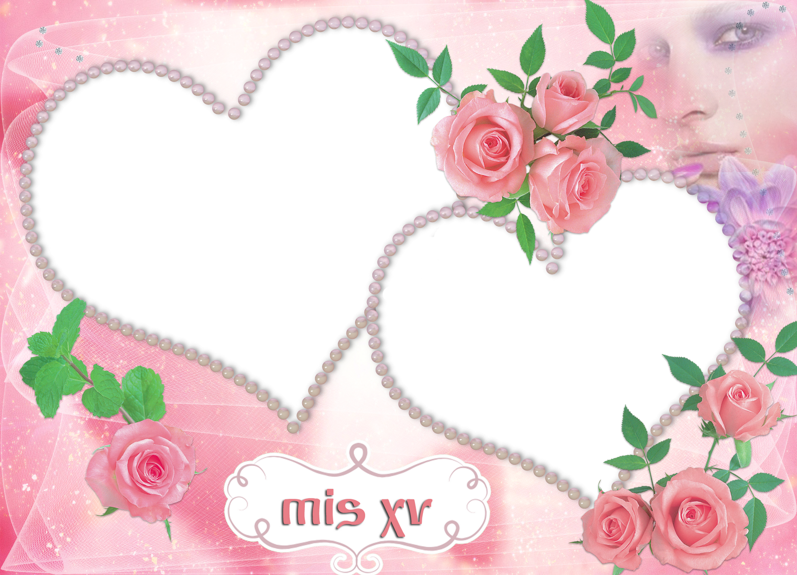Marcos Para Fotos De Amor Para Dos Personas Para Editar Clipart (1600x1155), Png Download