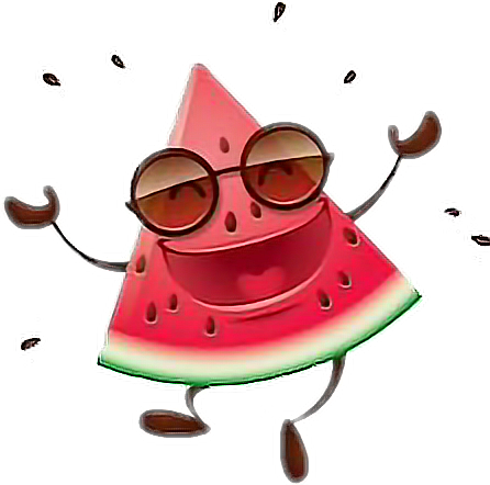 #watermelon #summer #cartoon - Watermelon Character Clipart (446x442), Png Download