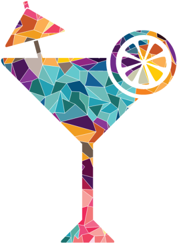 Colorful Martini And Vector - Logo Cocktail Lounge Bar Clipart (640x640), Png Download