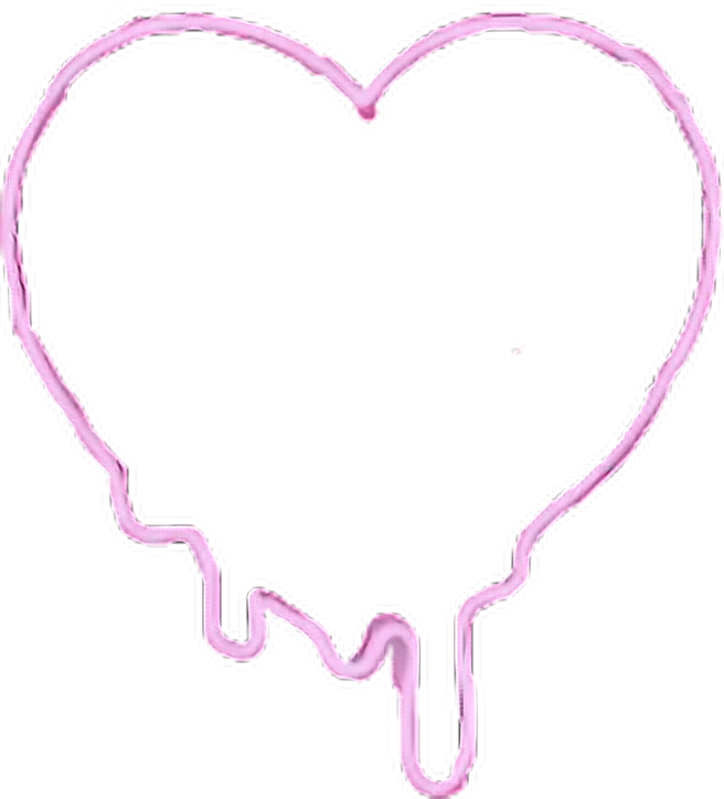 #heart #pink #glow #love #slime #drip #purple#freetoedit - Pink Glowing Heart Png Clipart (656x724), Png Download
