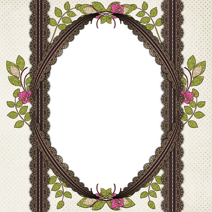 Lace, Glitter, Leaf, Foliage, Picture Frame, Album - Png Frame Design For Album Clipart (720x720), Png Download