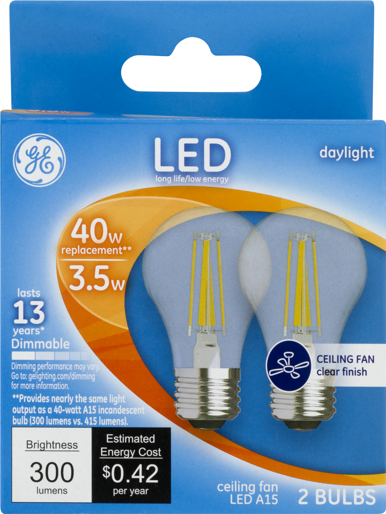 Ge Led Light Bulb 40w, - Ge Led Daylight Bulbs Clipart (1800x1800), Png Download