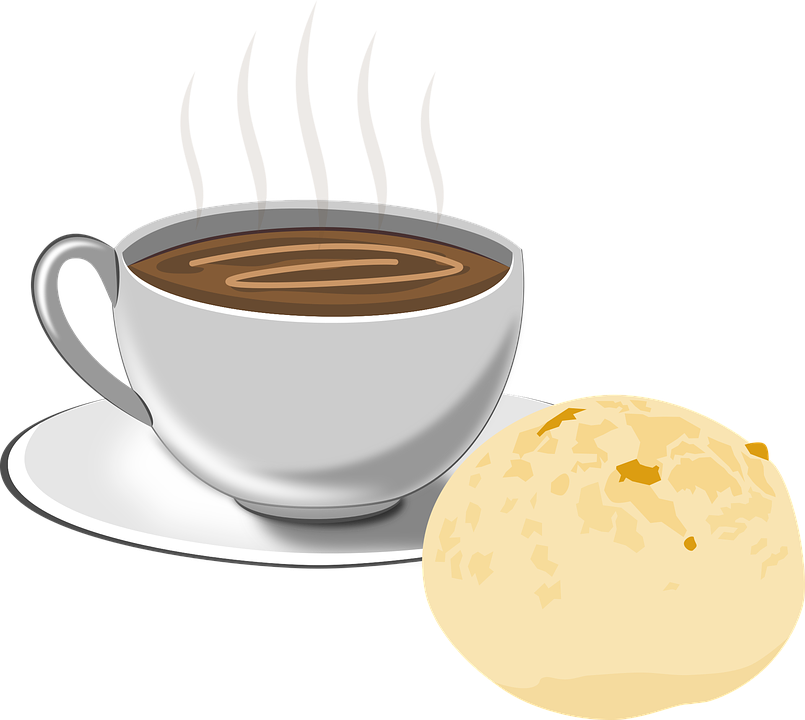 Pão De Queijo, Café, Pão, Queijo, Alimento, Manhã - Pao De Queijo Vetor Clipart (805x720), Png Download