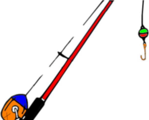Fishing Pole Clipart Camping - Fishing Rod - Png Download (640x480), Png Download