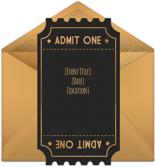 One Of Our Favorite Free Award Show Party Invitations, - Oscar Party Invitation Clipart (650x650), Png Download