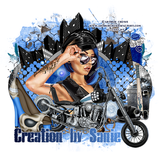 Biker Skull Babe By Arthur Crowe - Chopper Clipart (650x650), Png Download
