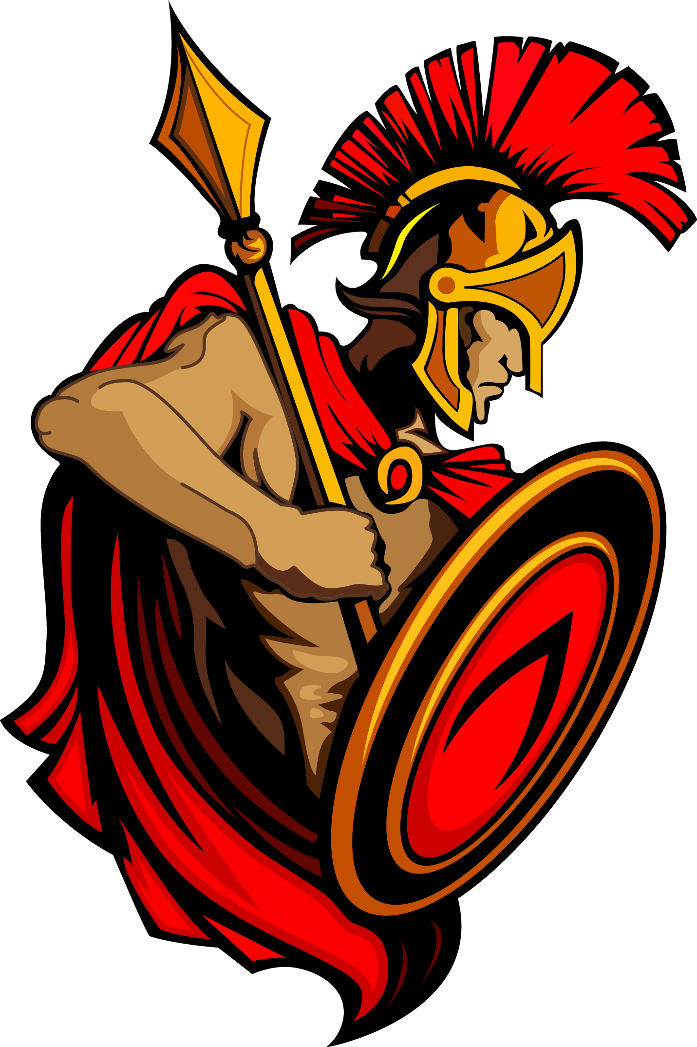Spartan Army Ancient Greece Trojan War Clip Art - Tara High School Logo - Png Download (1431x2148), Png Download