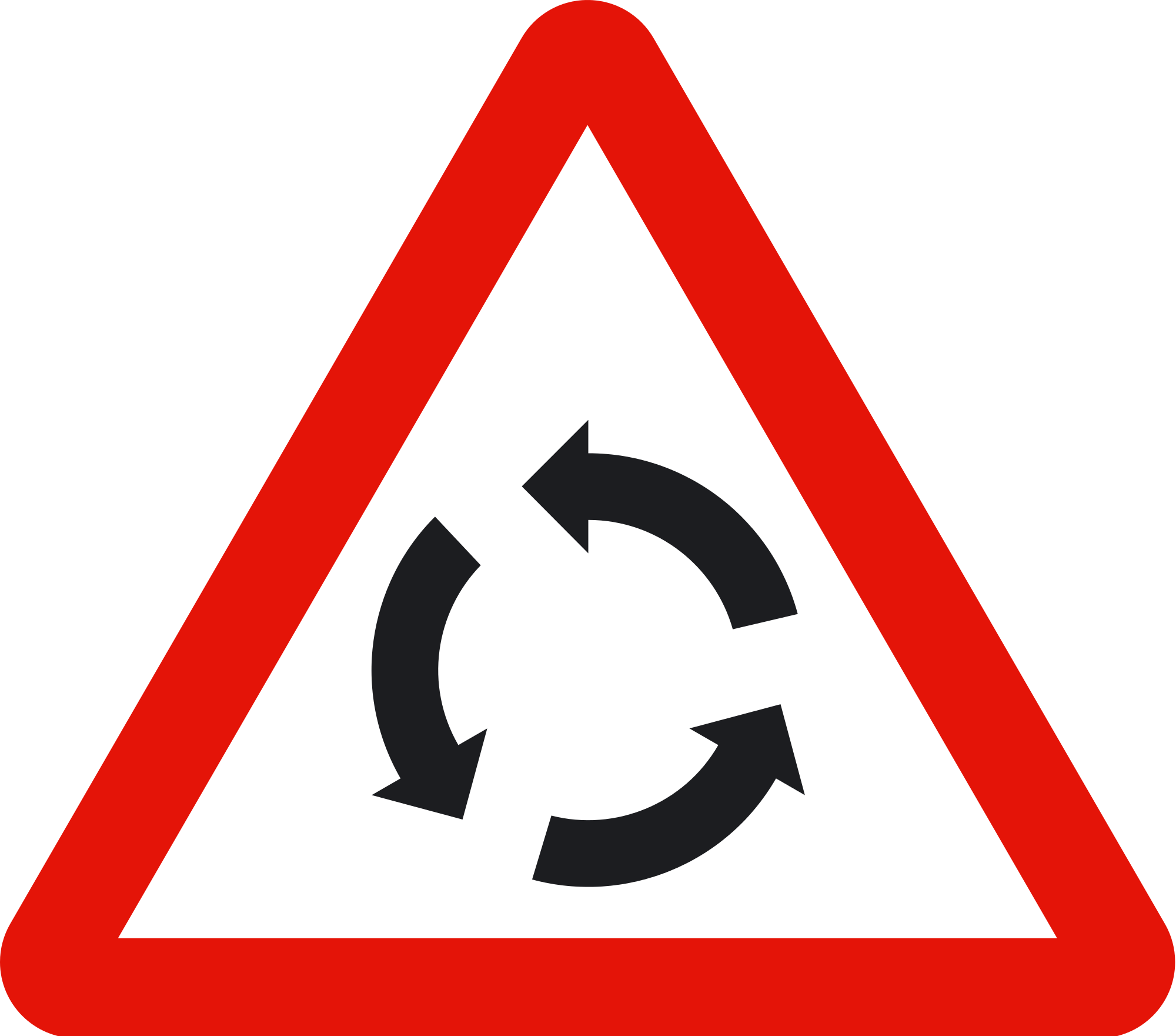 Road Sign Test - Round About Road Sign Clipart (2000x1761), Png Download