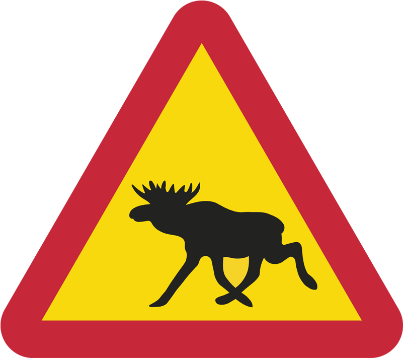 Kangaroo Road Sign Clip Art At Clkercom Vector Online - Jedź Łośtrożnie - Png Download (800x800), Png Download