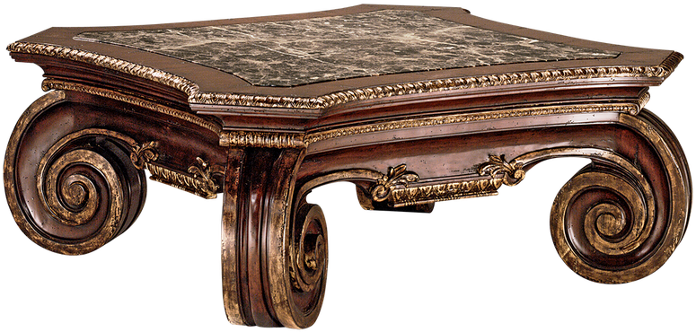 Cocktail Table Shown With - Antique Clipart (900x583), Png Download