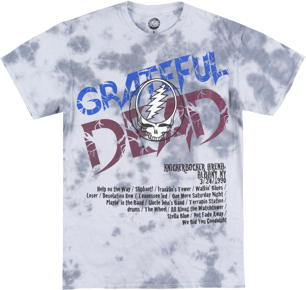 The Grateful Dead Lightening Skull Tie Dye T-shirt - Grateful Dead Clipart (1064x1000), Png Download