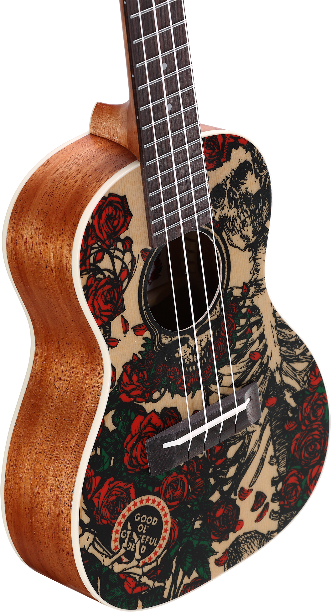 The Alvarez Grateful Dead - Alvarez Grateful Dead Ukulele Roses Clipart (1840x2000), Png Download