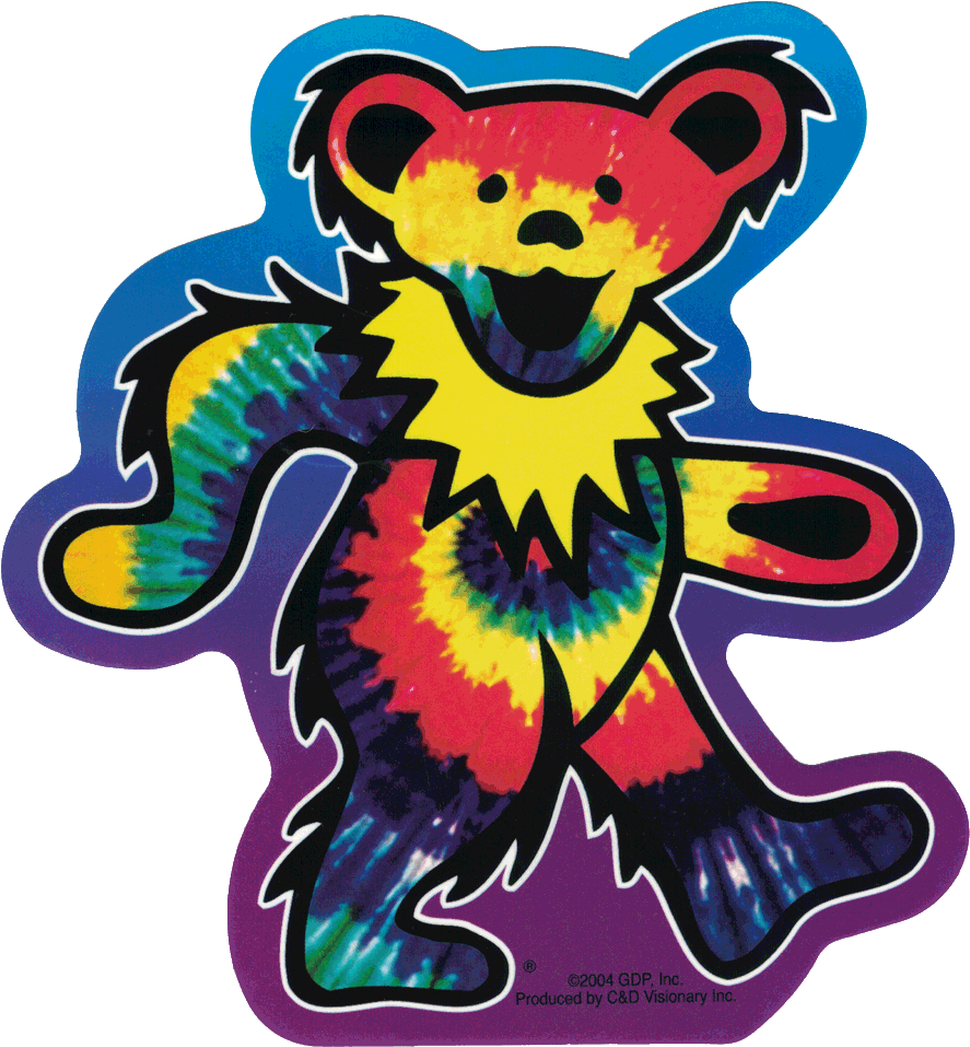 Grateful Dead Dancing Bear Png - Grateful Dead Bear Sticker Clipart (921x1000), Png Download