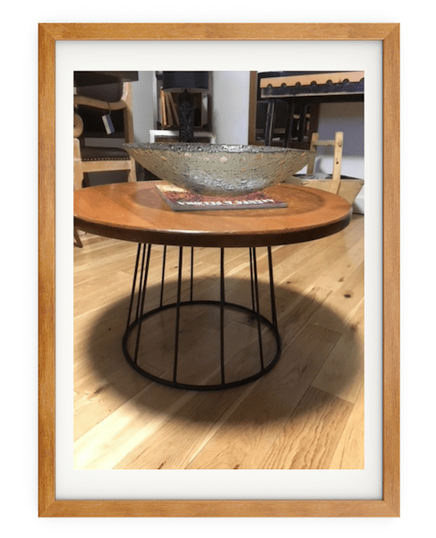 New Metal Base With Old Pine Top - End Table Clipart (745x603), Png Download