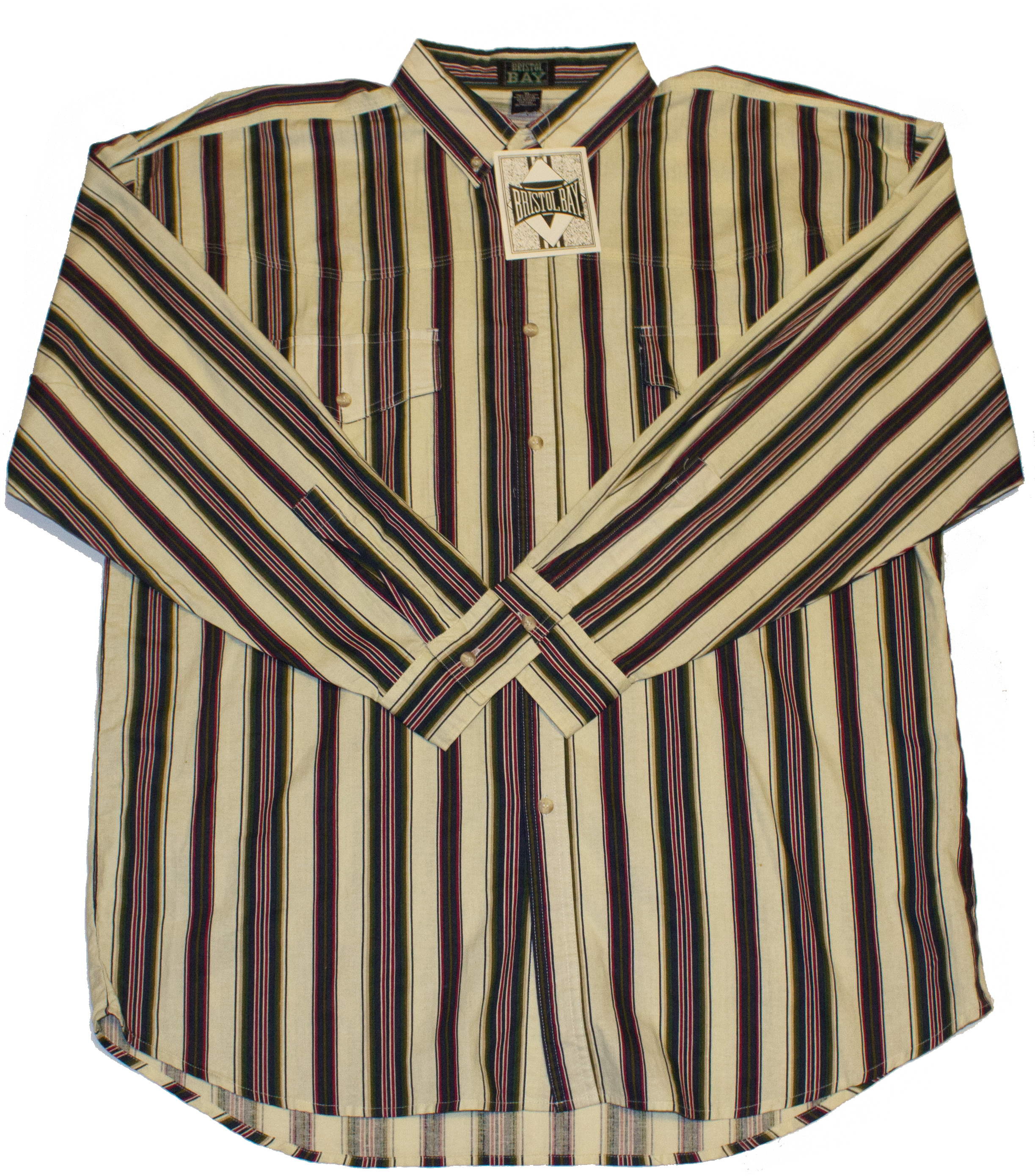 Vintage 90's Vertical Stripe Button Up - Overcoat Clipart (4000x4000), Png Download